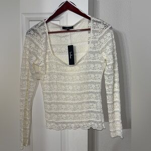 Lulu's Cream Lace Blouse